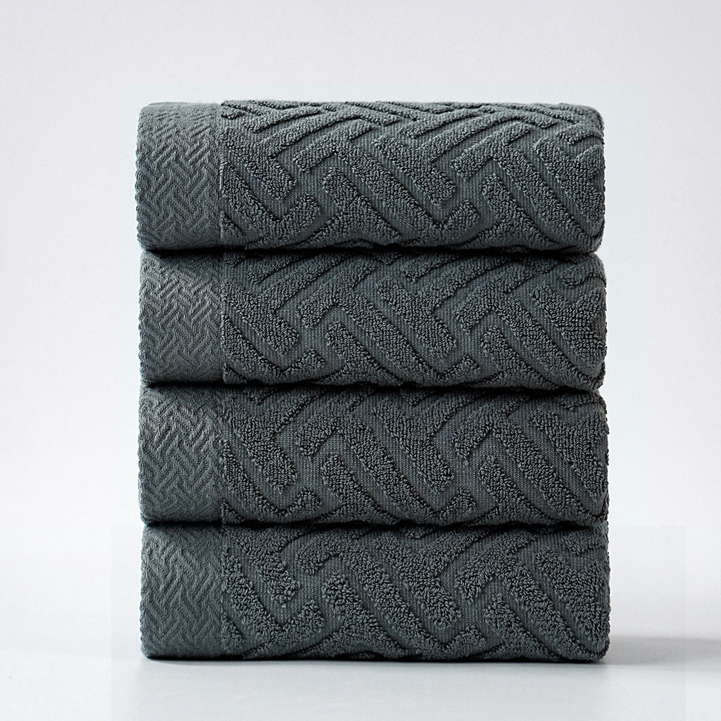 Serene Weave Cotton Towel Set – 4 Pieces Berriscent