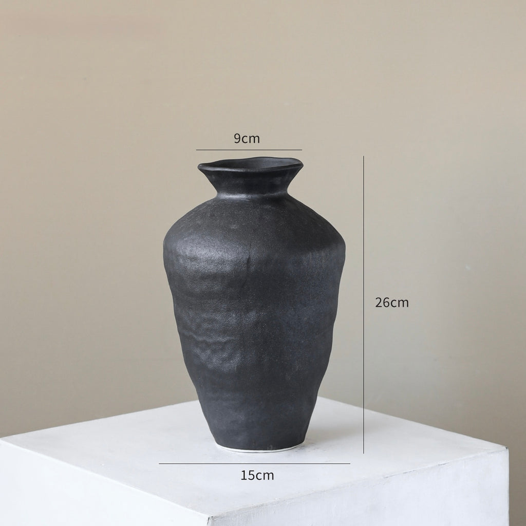 Obsidian Sculpture Vase Collection Berriscent