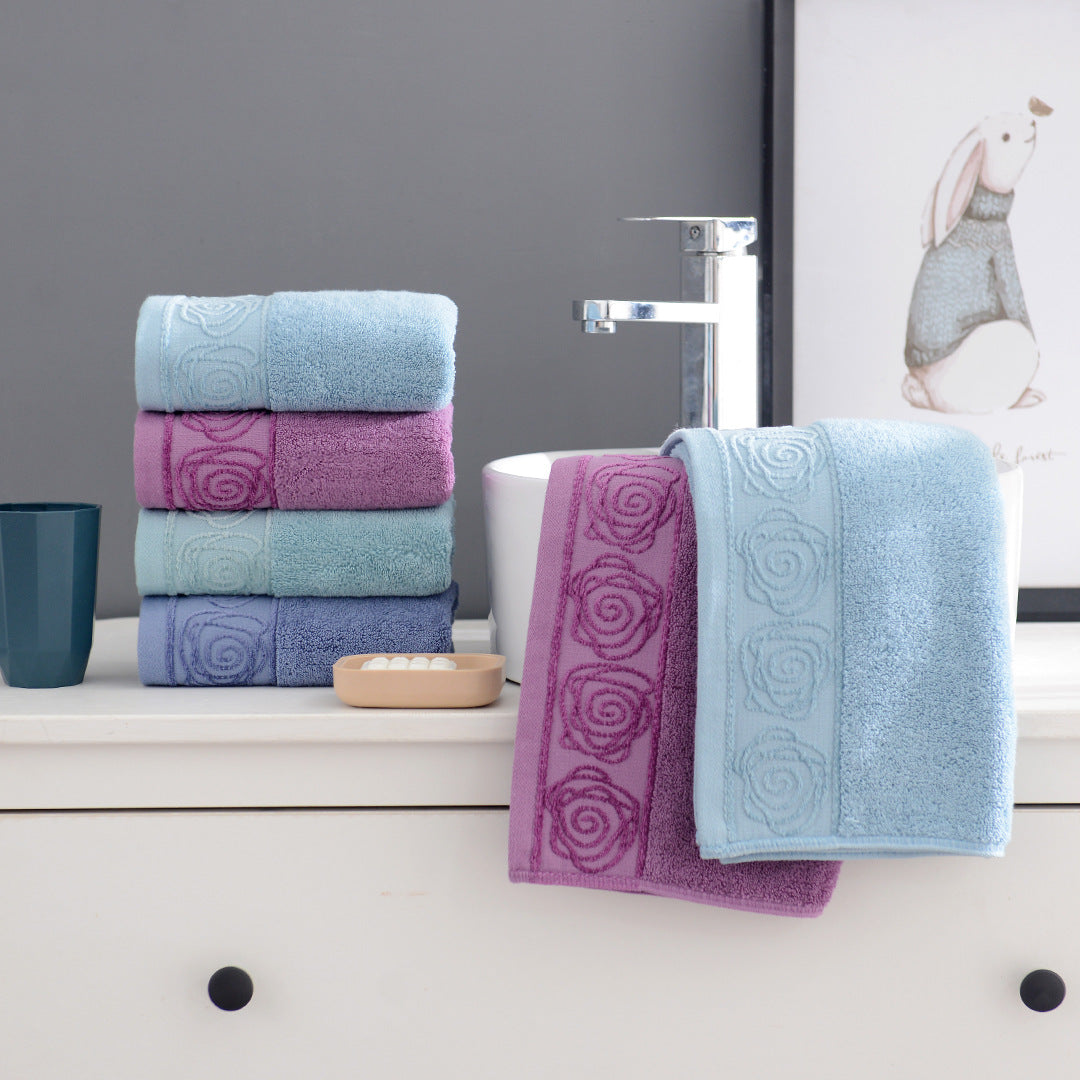 Floral Spiral Cotton Hand Towel Berriscent