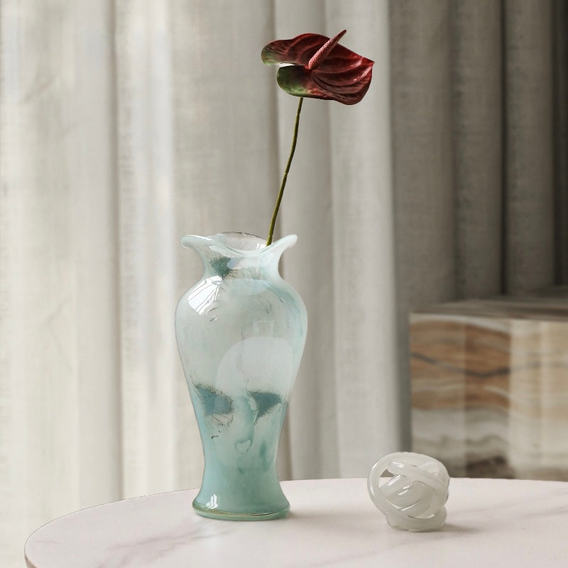 Aqua Veil Handcrafted Glass Vase Berriscent