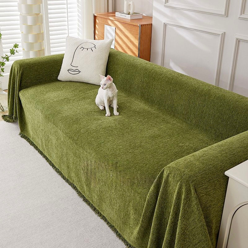 Serene Weave Chenille Sofa Cover Berriscent