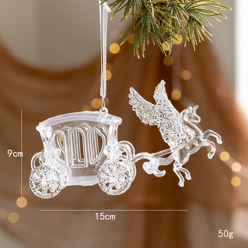 Crystal Elegance Christmas Ornaments – Set of 9