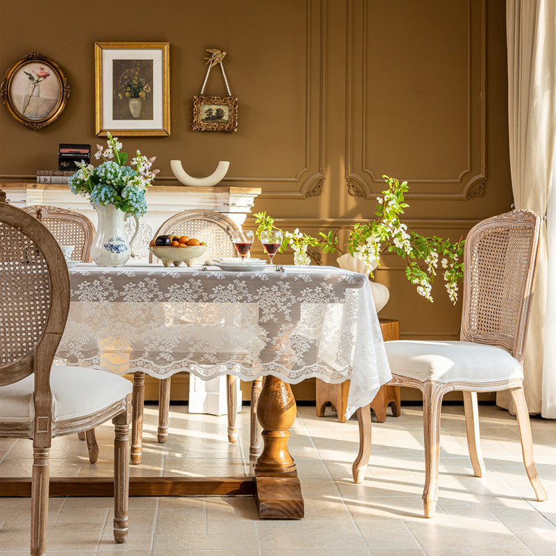 Ethereal Bloom Lace Tablecloth Berriscent