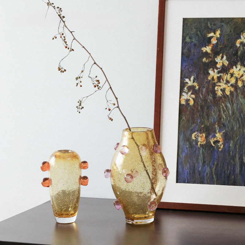 Artisanal Bubble-Glass Vase Collection Berriscent