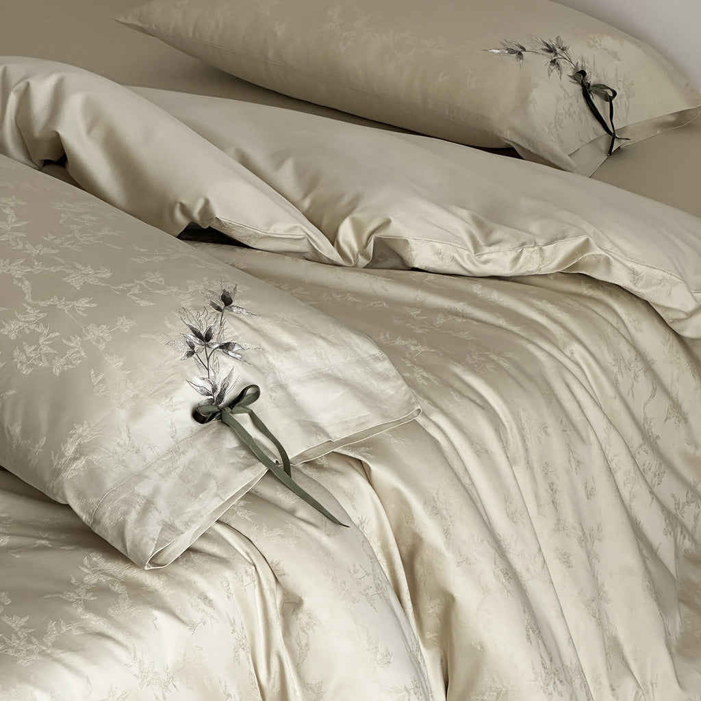 Maison Sylva Héritage - Luxury Botanical Jacquard Four-Piece Bedding Set Berriscent