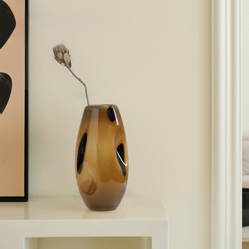 Amber Eclipse Art Glass Vase Berriscent