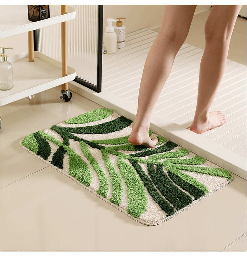 Abstract Tufted Bath Mat Berriscent
