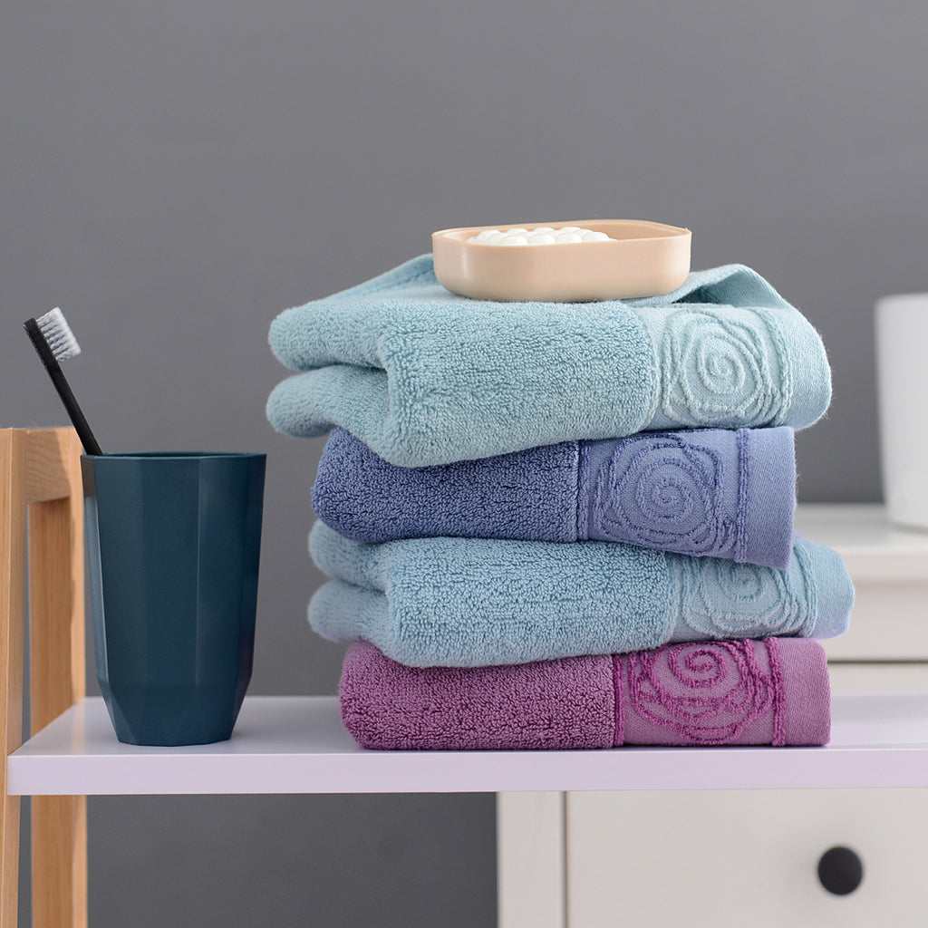 Floral Spiral Cotton Hand Towel Berriscent