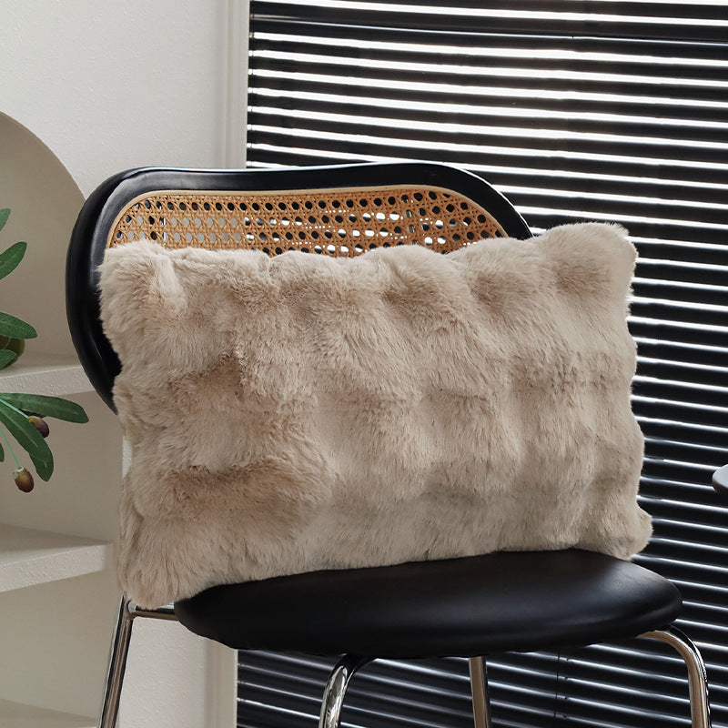 Velvet Dune Cushion | Faux Fur Decorative Pillowcase Berriscent