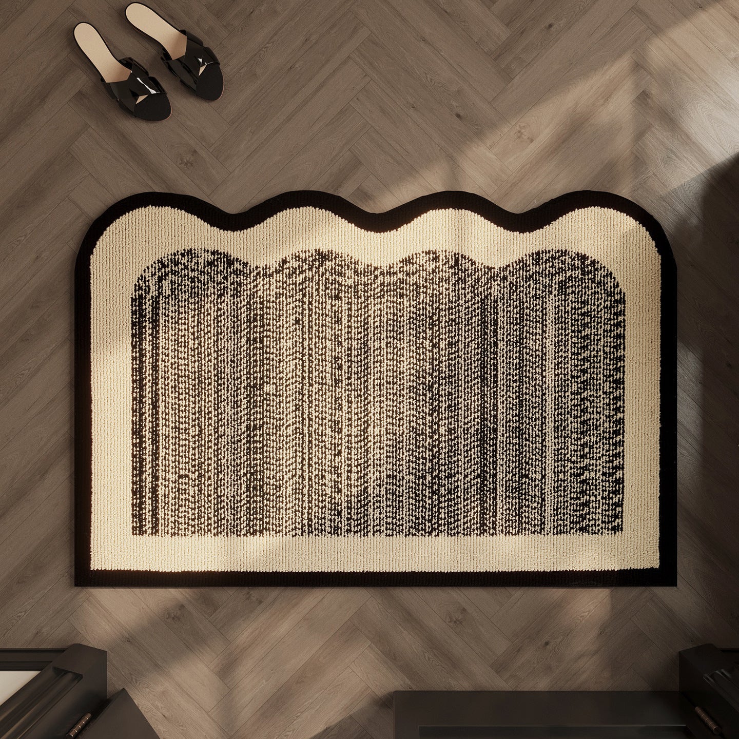 Contour Frame Anti-Slip Rug Berriscent