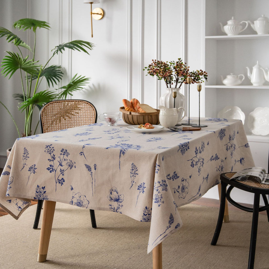Cotton & Linen Botanical Tablecloth Berriscent