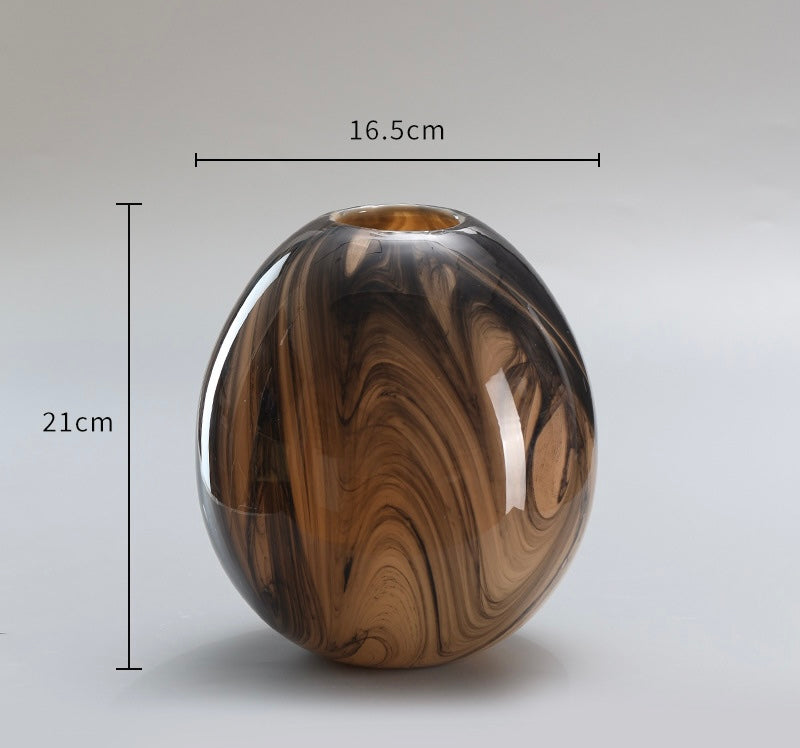 Marbled Glass Art Vase Collection Berriscent