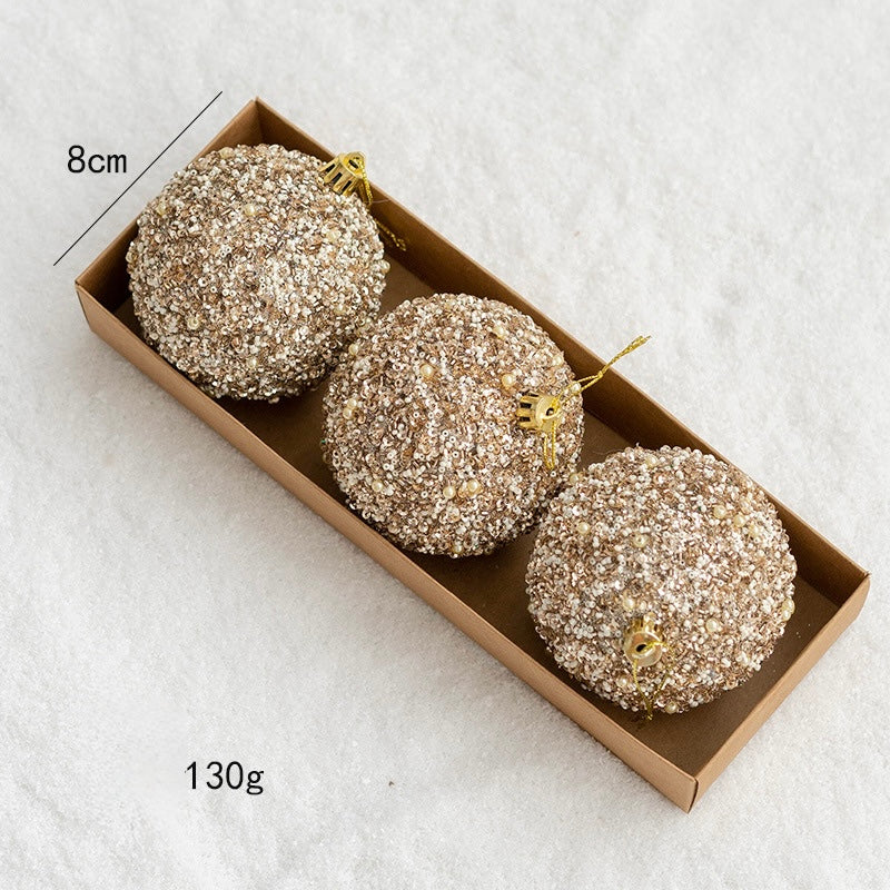 Luxury Gold & White Christmas Ornaments Collection – Elegant Baubles, Reindeer & Star Decorations