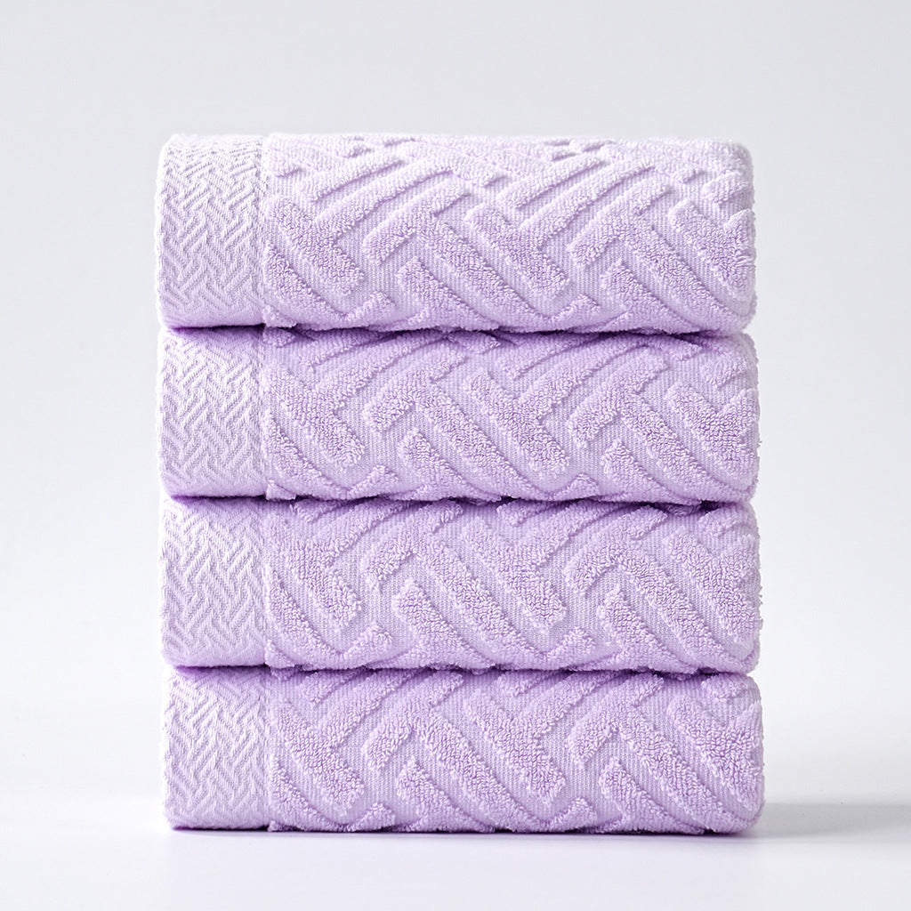Serene Weave Cotton Towel Set – 4 Pieces Berriscent