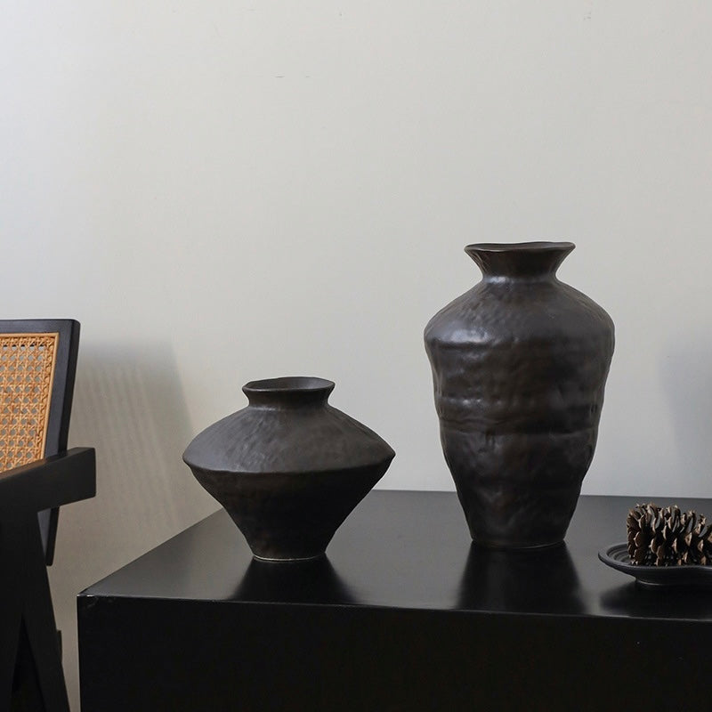 Obsidian Sculpture Vase Collection Berriscent