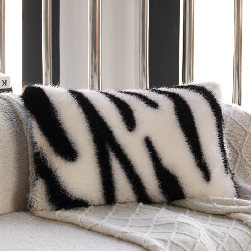Panda Cushion | Faux Fur Black & White Pillowcase Berriscent