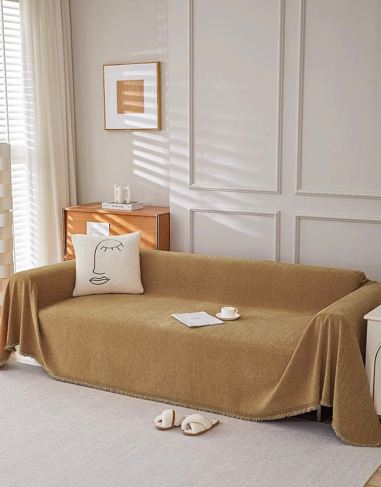 Serene Weave Chenille Sofa Cover Berriscent