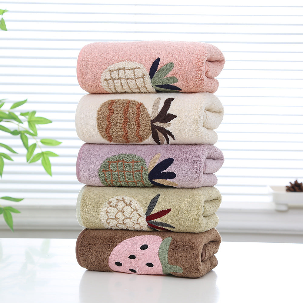 Soft Orchard Coral Fleece Towels Berriscent