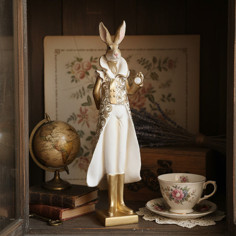 Aristocratic Rabbit Figurine – Decorative Sculpture Berriscent