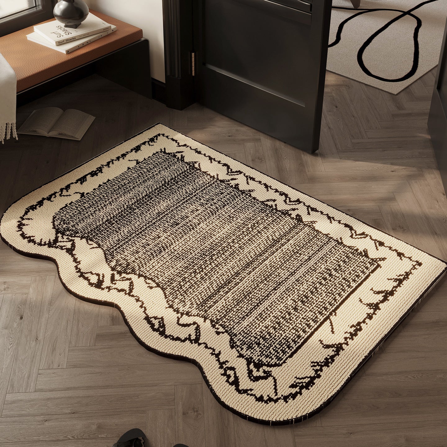 Contour Frame Anti-Slip Rug Berriscent