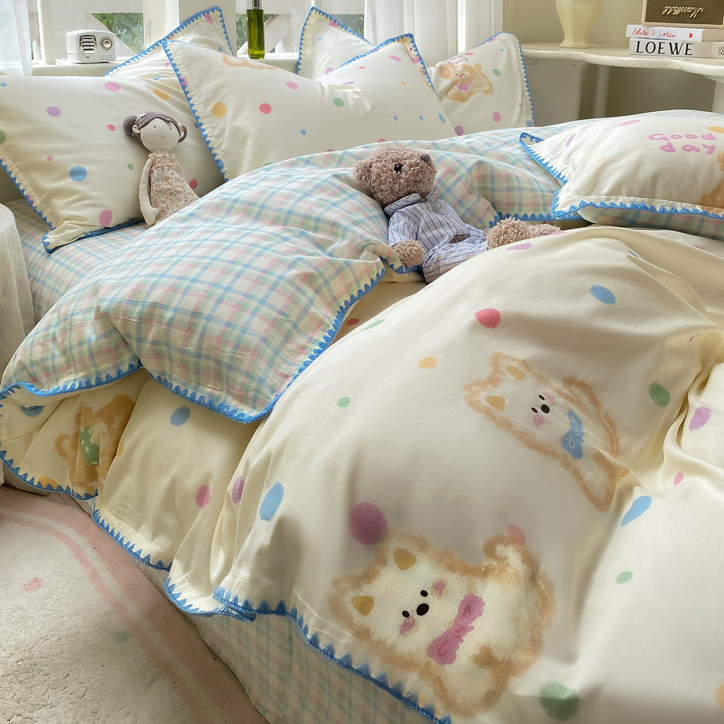 Playful Countryside Bedding Set (4-Piece Pure Cotton Set) Berriscent