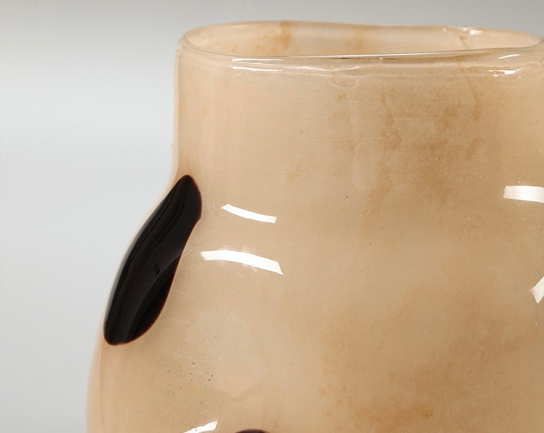 Dune Pebble Art Vase – Spotted Glass Sculpture Berriscent