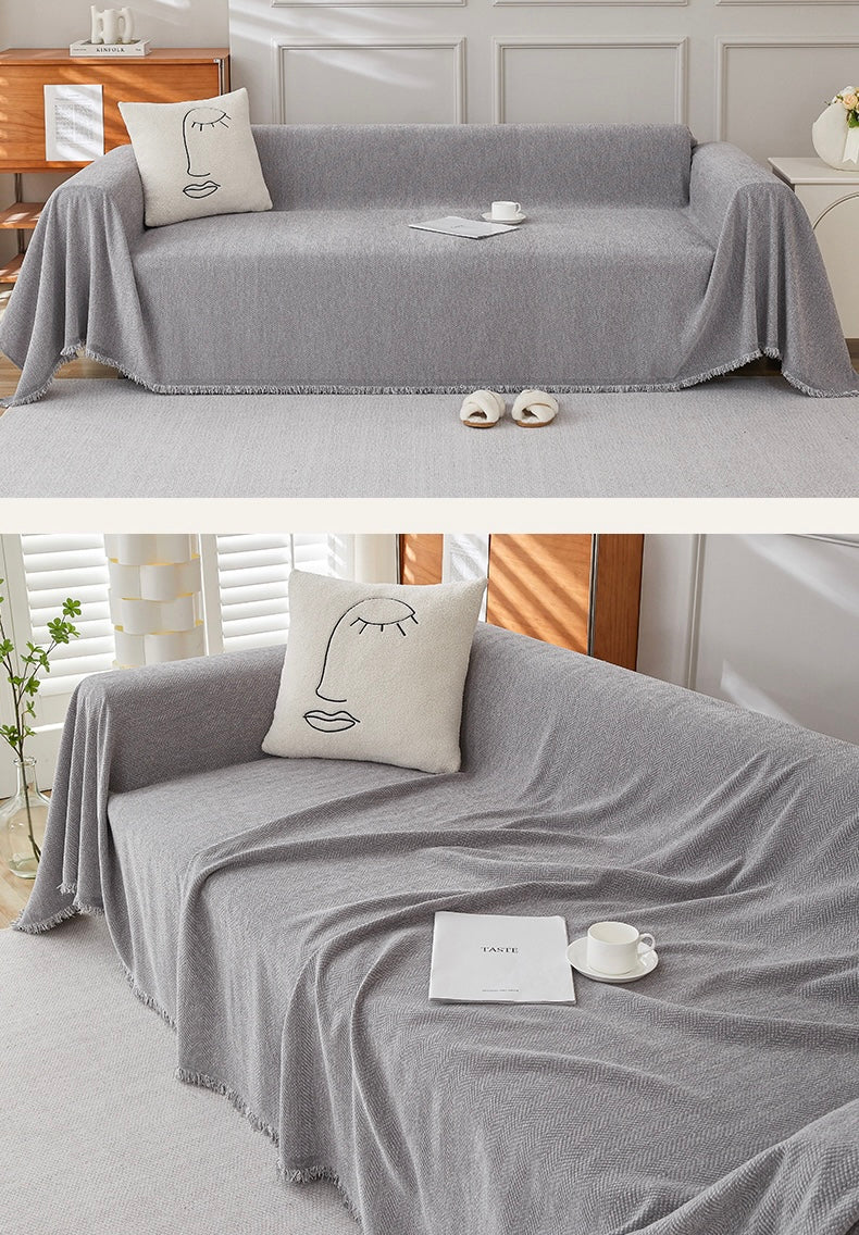 Serene Weave Chenille Sofa Cover Berriscent