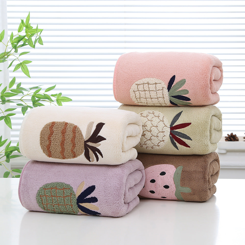 Soft Orchard Coral Fleece Towels Berriscent
