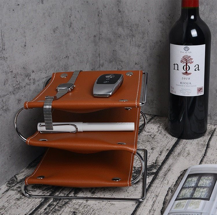 Modular Leather Desk Organiser – Triple Tier Berriscent