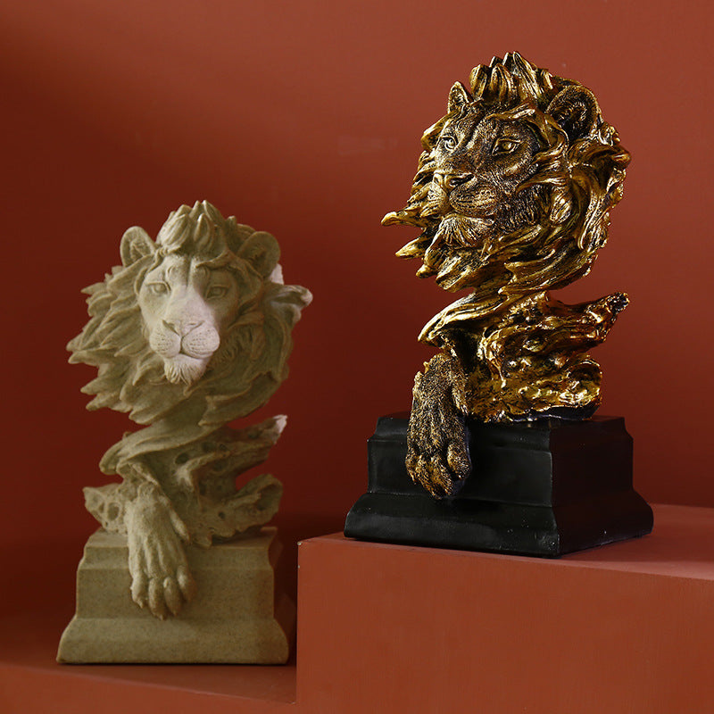 Sovereign Lion Bust – Decorative Sculpture