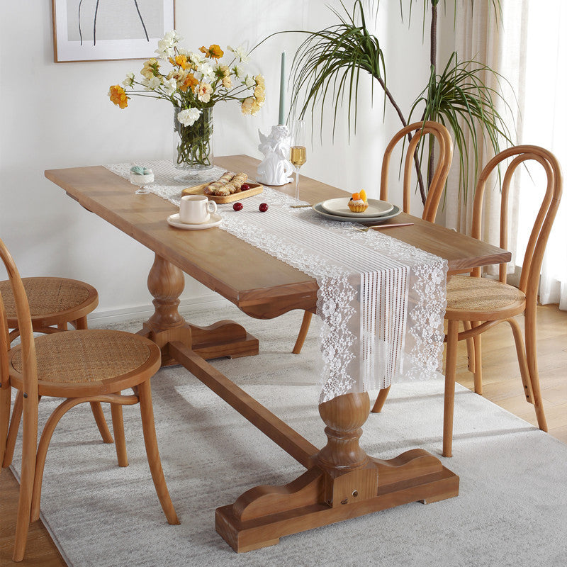 Floral Lace Table Runner – Elegant Sheer Design Berriscent