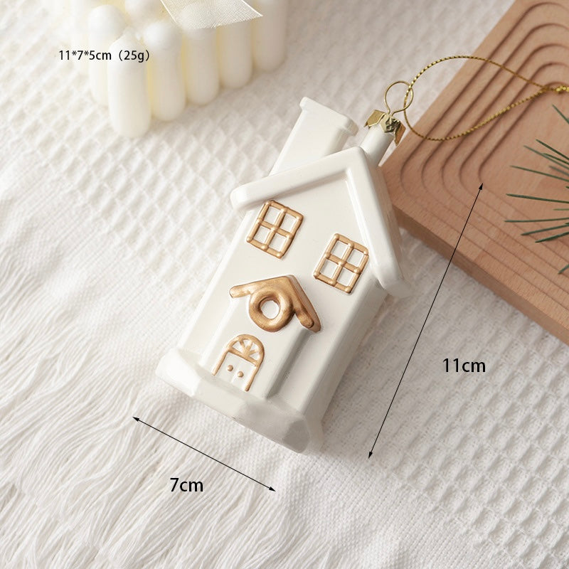 Snowlit Grace Christmas Ornaments – Elegant White & Gold Holiday Collection