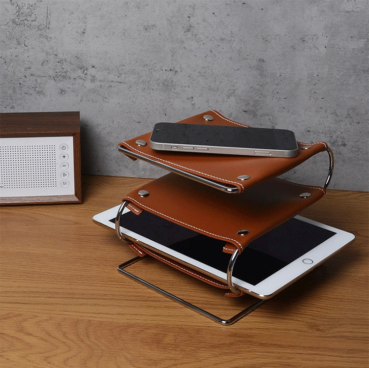 Modular Leather Desk Organiser – Triple Tier Berriscent