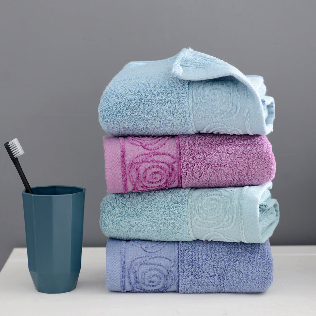 Floral Spiral Cotton Hand Towel Berriscent