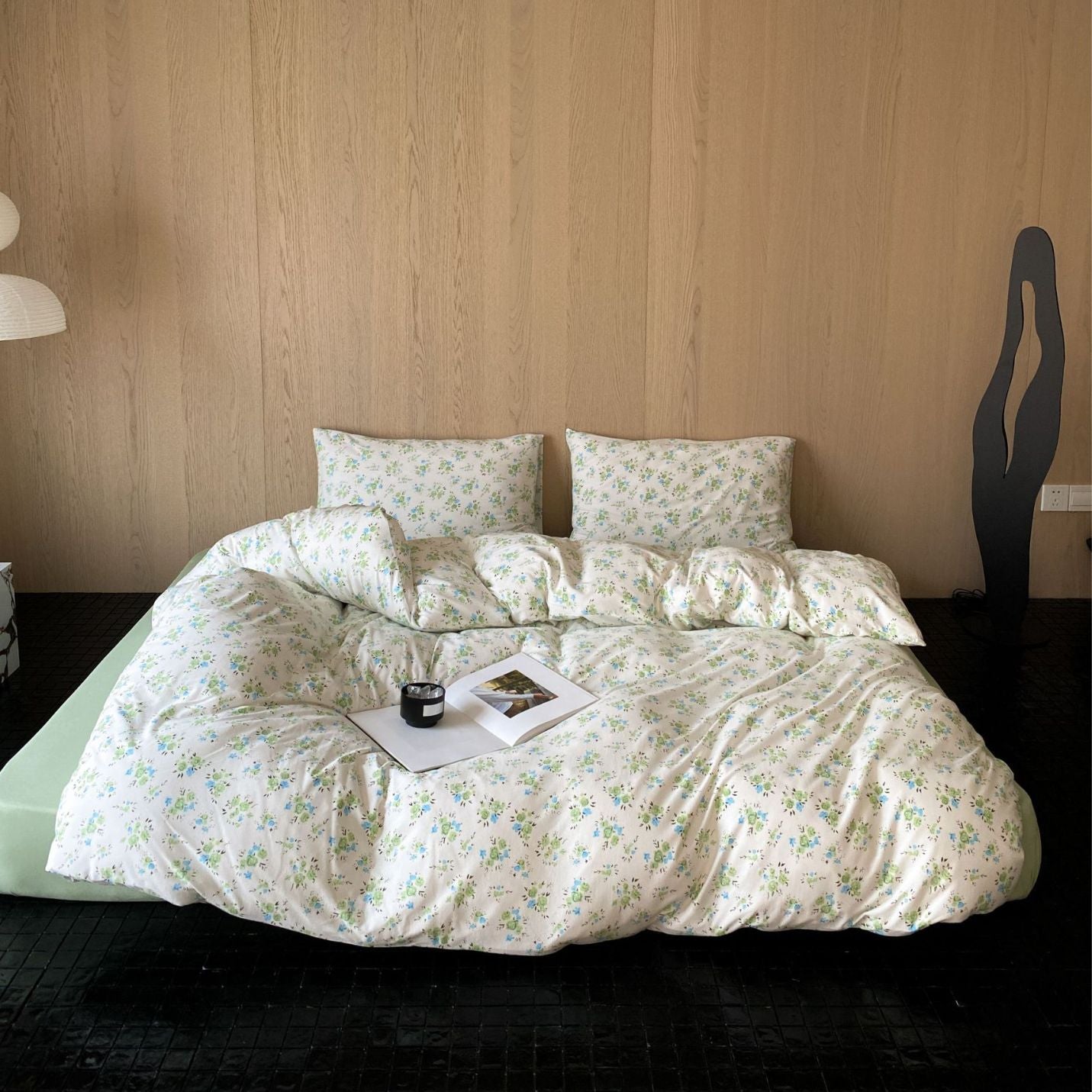 Meadow Bloom Washed Cotton Bedding Set – 4 Piece Collection Berriscent