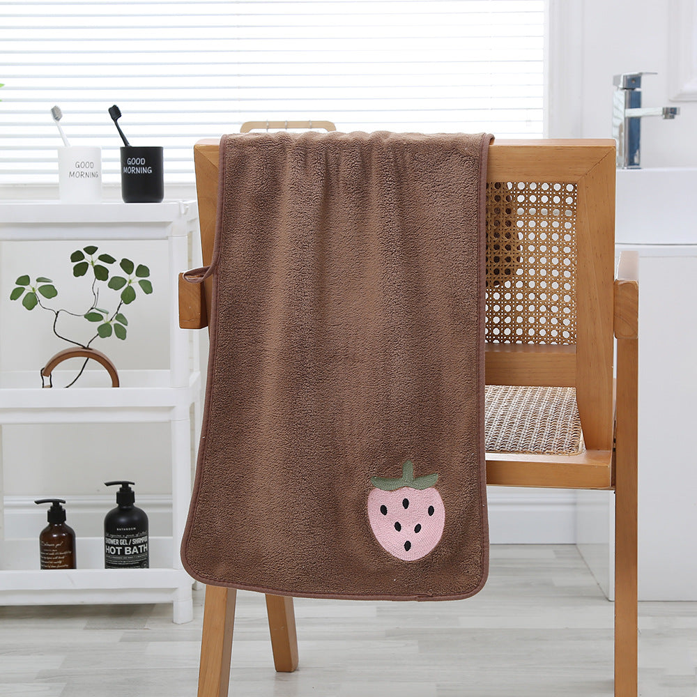 Soft Orchard Coral Fleece Towels Berriscent