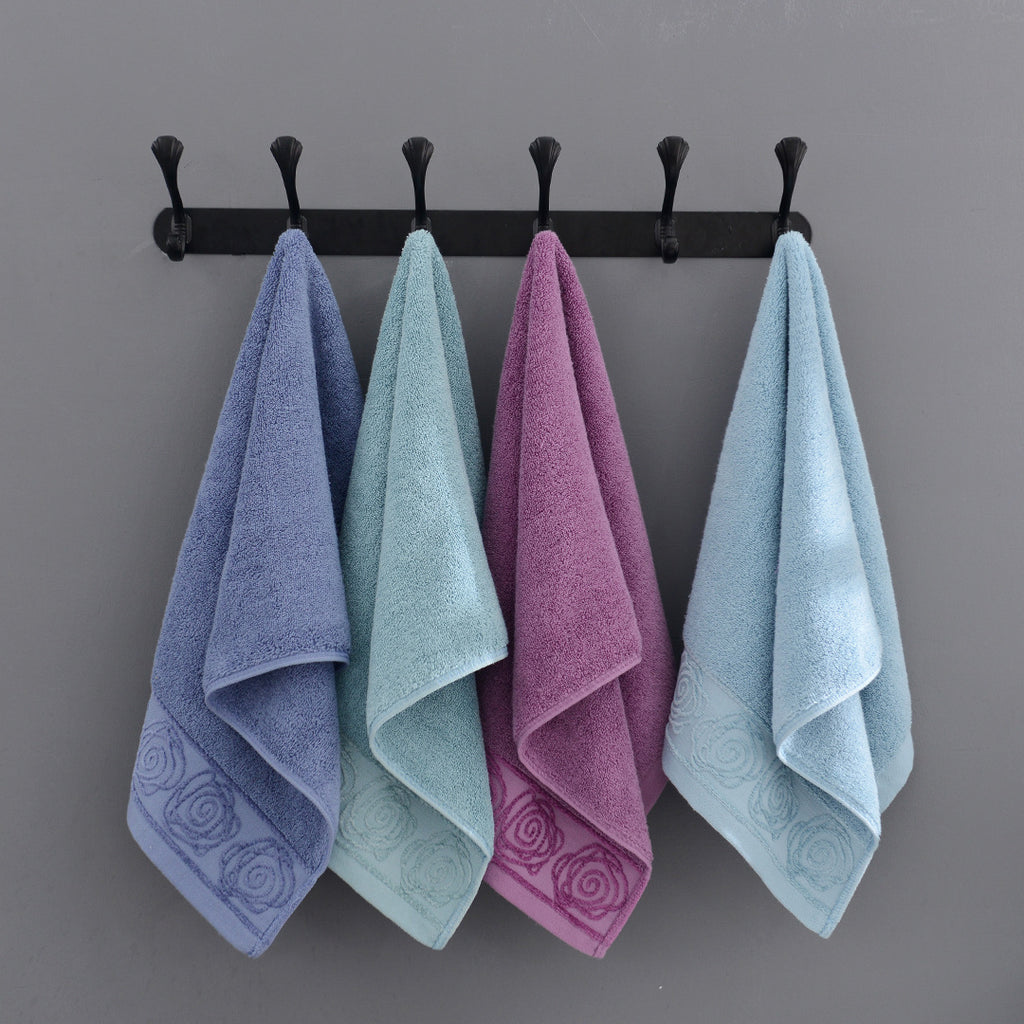 Floral Spiral Cotton Hand Towel Berriscent