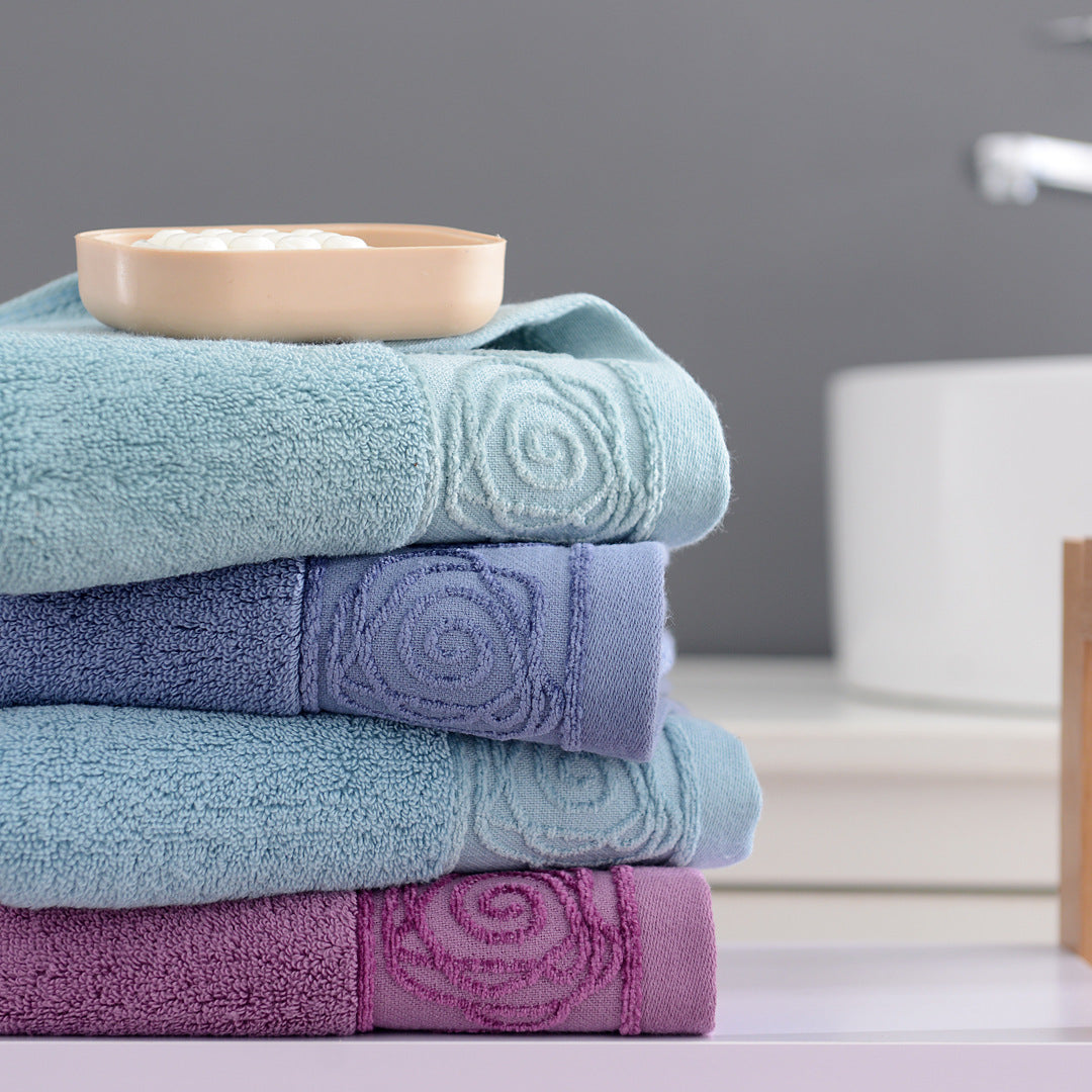 Floral Spiral Cotton Hand Towel Berriscent