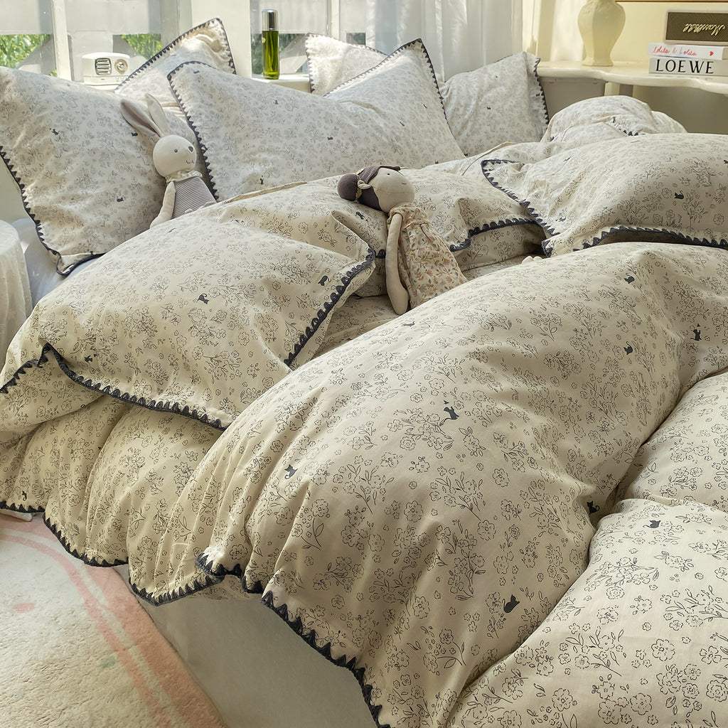 Playful Countryside Bedding Set (4-Piece Pure Cotton Set) Berriscent