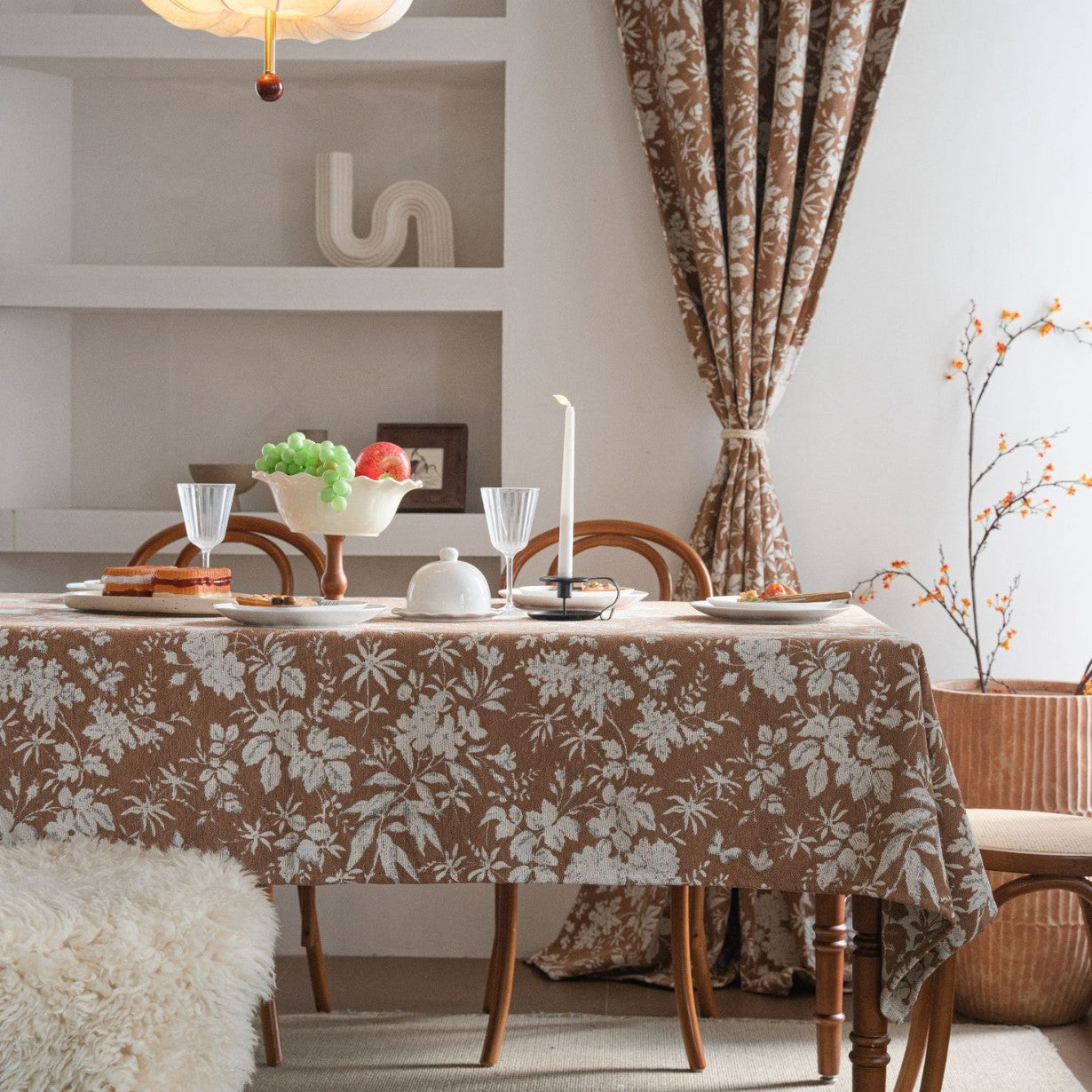 Botanical Weave Tablecloth Berriscent