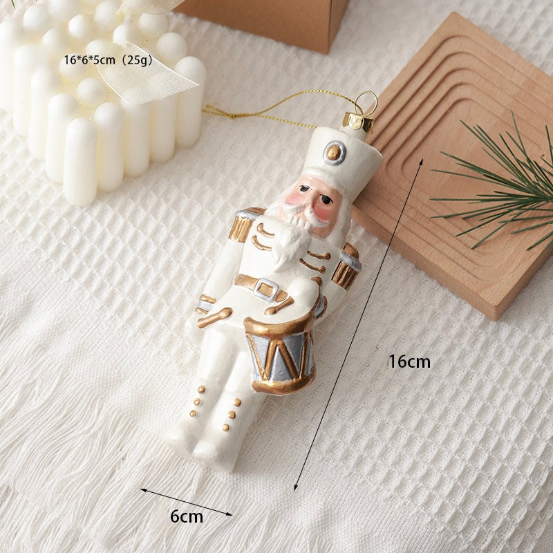 Snowlit Grace Christmas Ornaments – Elegant White & Gold Holiday Collection