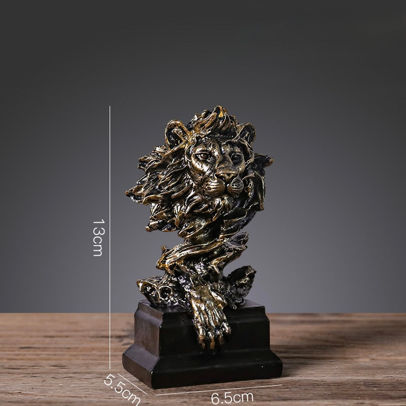 Sovereign Lion Bust – Decorative Sculpture