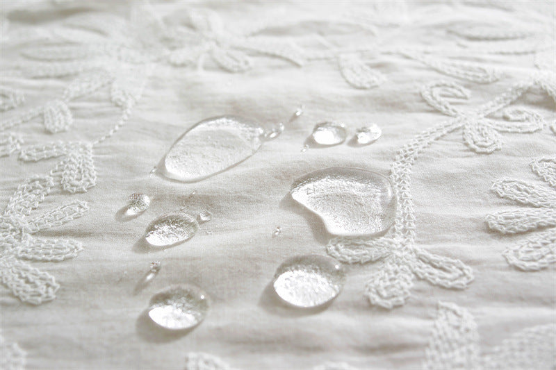 Pure Grace Embroidered Cotton Tablecloth Berriscent