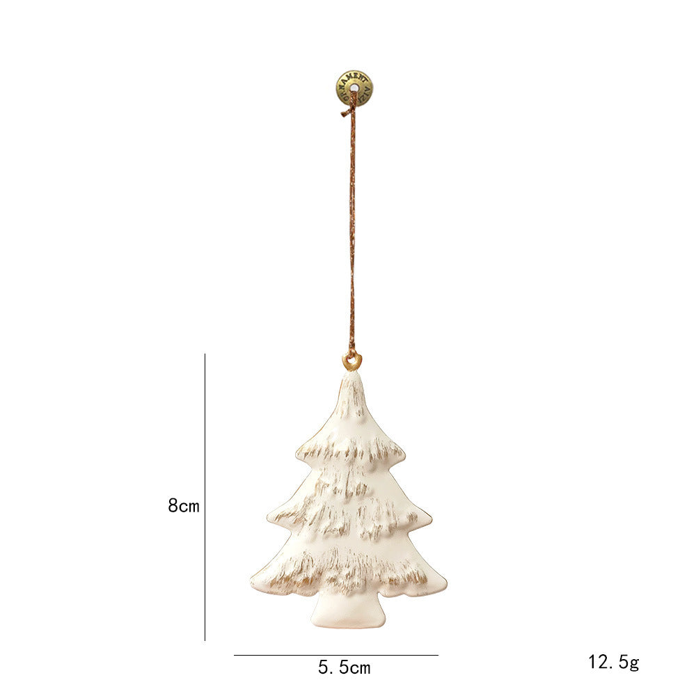 Golden & Ivory Christmas Ornament Set – 6-Piece Collection