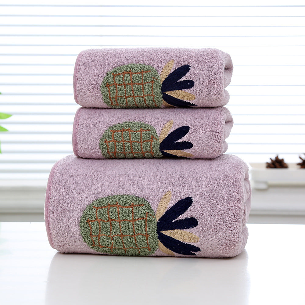 Soft Orchard Coral Fleece Towels Berriscent