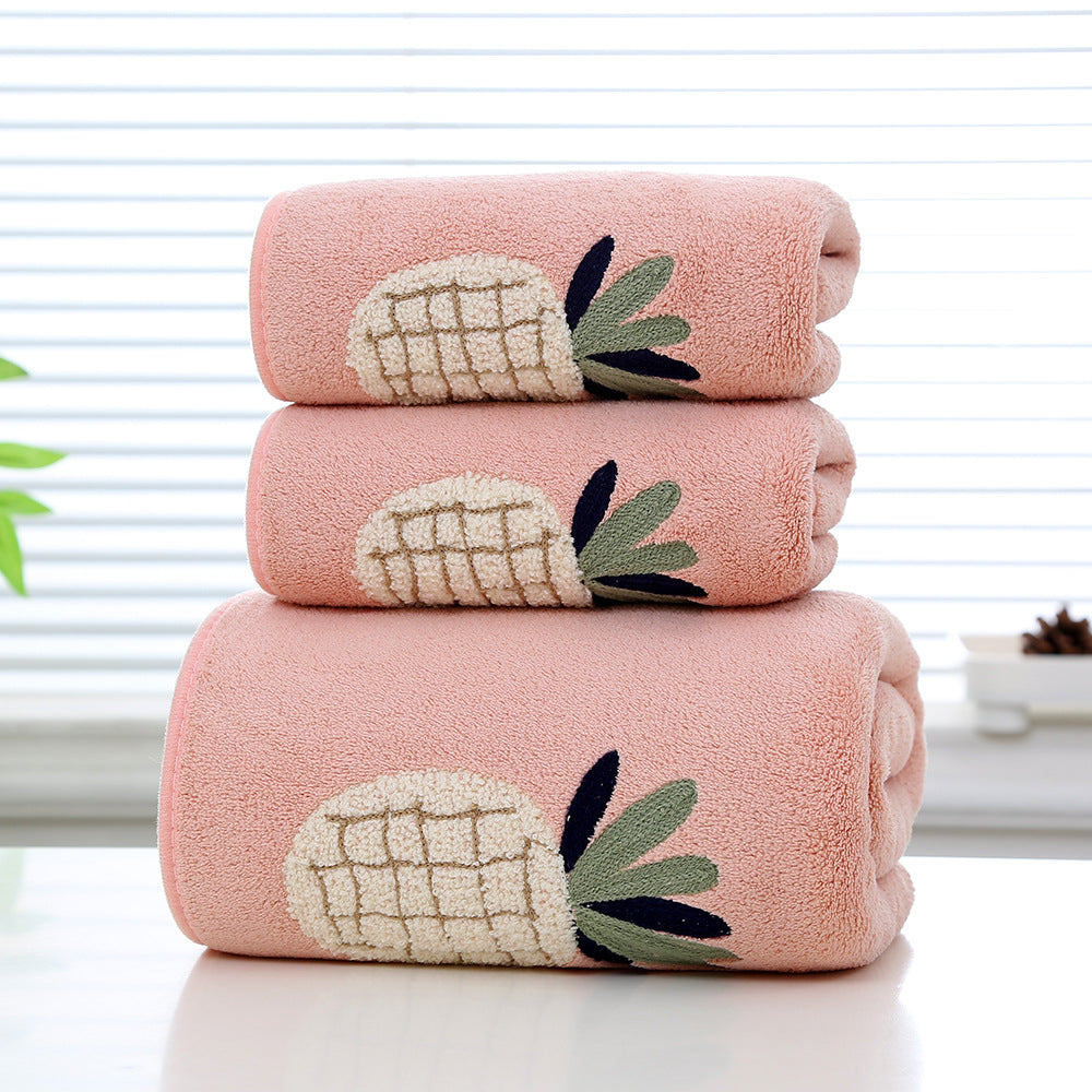 Soft Orchard Coral Fleece Towels Berriscent