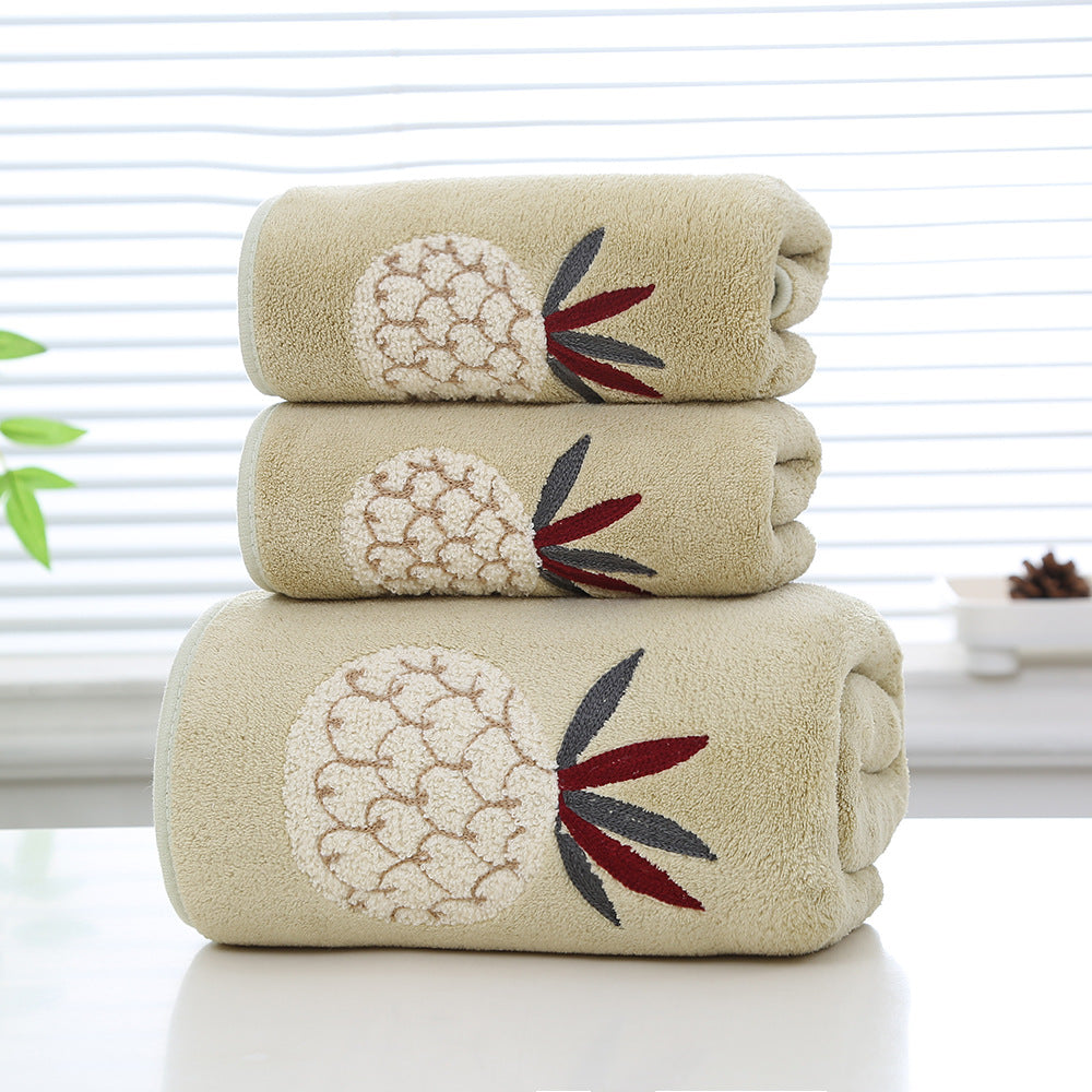 Soft Orchard Coral Fleece Towels Berriscent