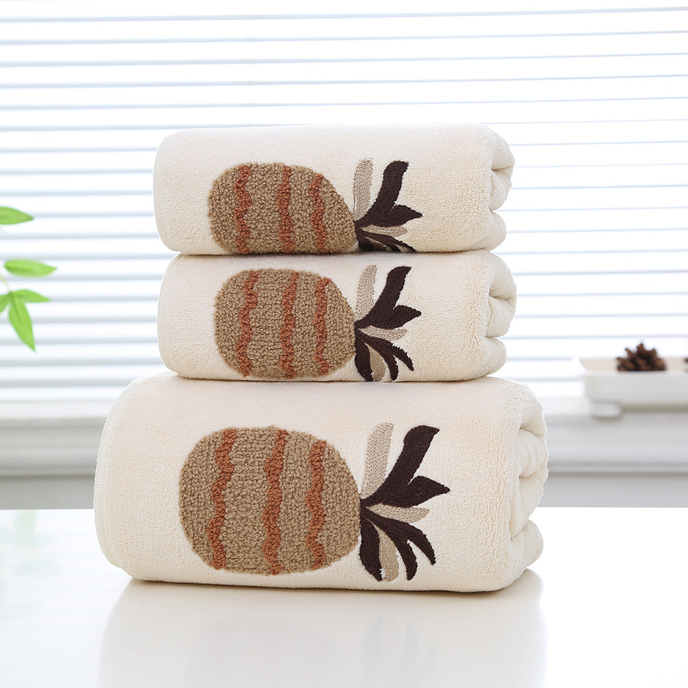 Soft Orchard Coral Fleece Towels Berriscent