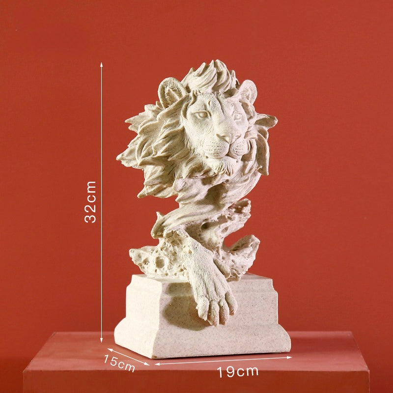 Sovereign Lion Bust – Decorative Sculpture
