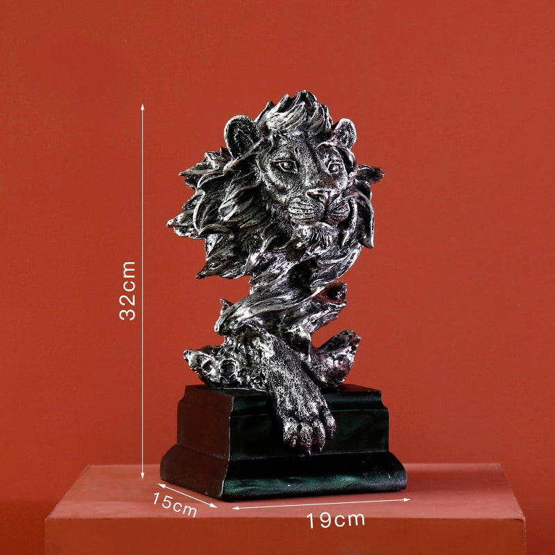 Sovereign Lion Bust – Decorative Sculpture